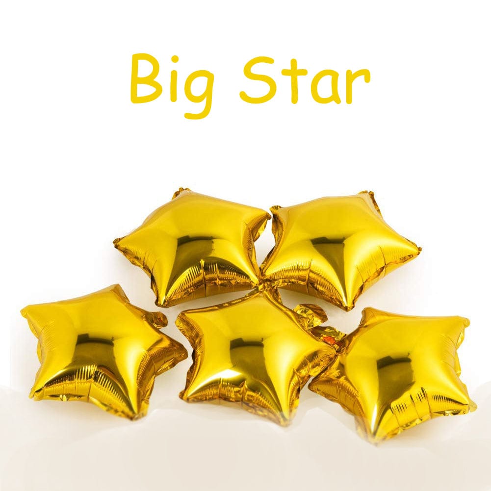 Star shaped foil big balloon set of 5 Balloons KidosPark