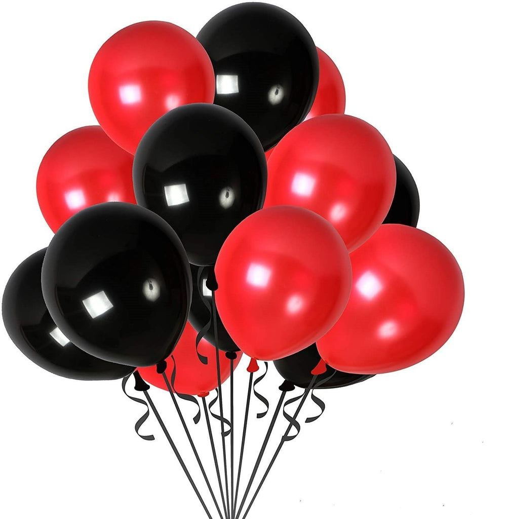 Stunning Red and Black Metallic Balloon Set: 50-Piece Ideal Party Decoration for Unforgettable Celebrations Balloons KidosPark