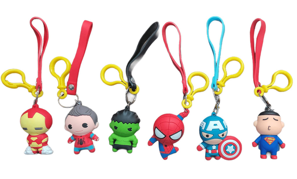 Superhero Silicone key chain/ Bag accessory/ Car decor ( Single Piece) Keychain KidosPark