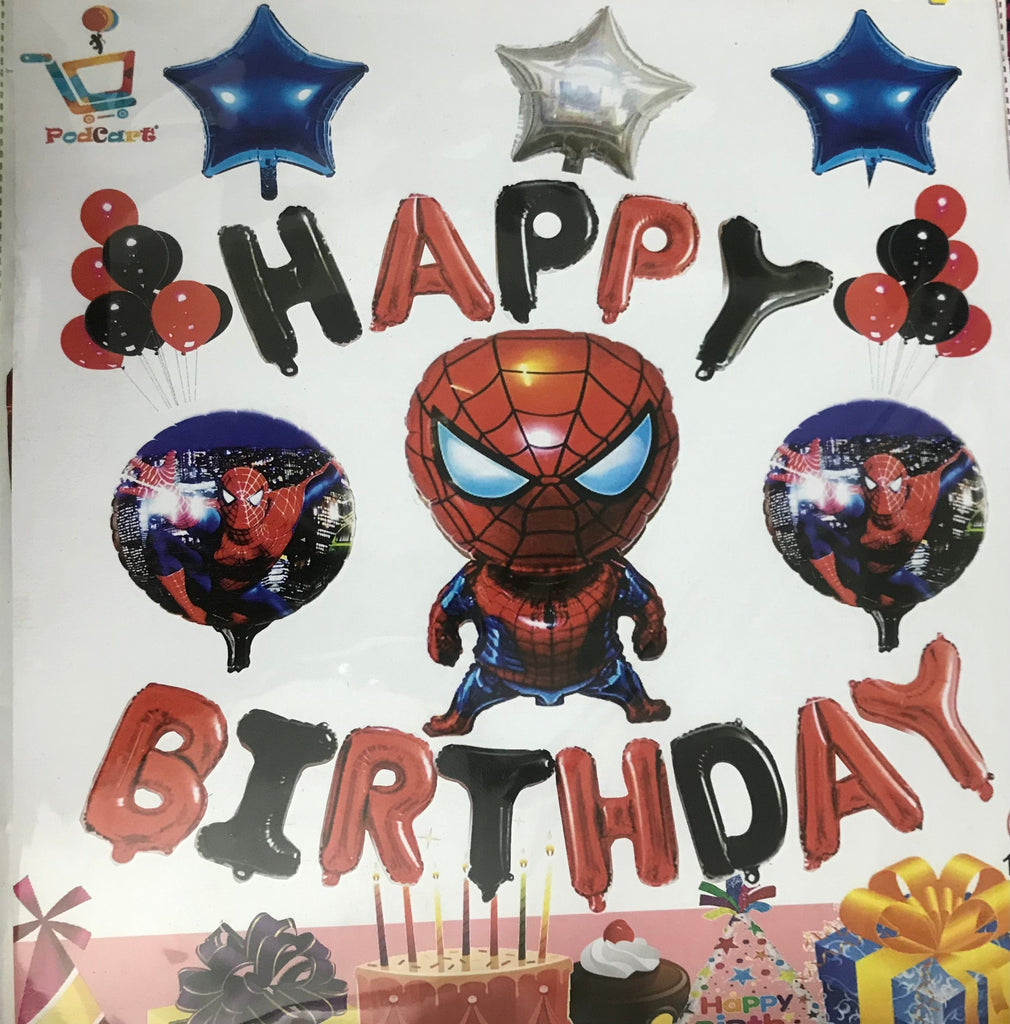 Superhero theme Happy Birthday decoration combo Balloons KidosPark