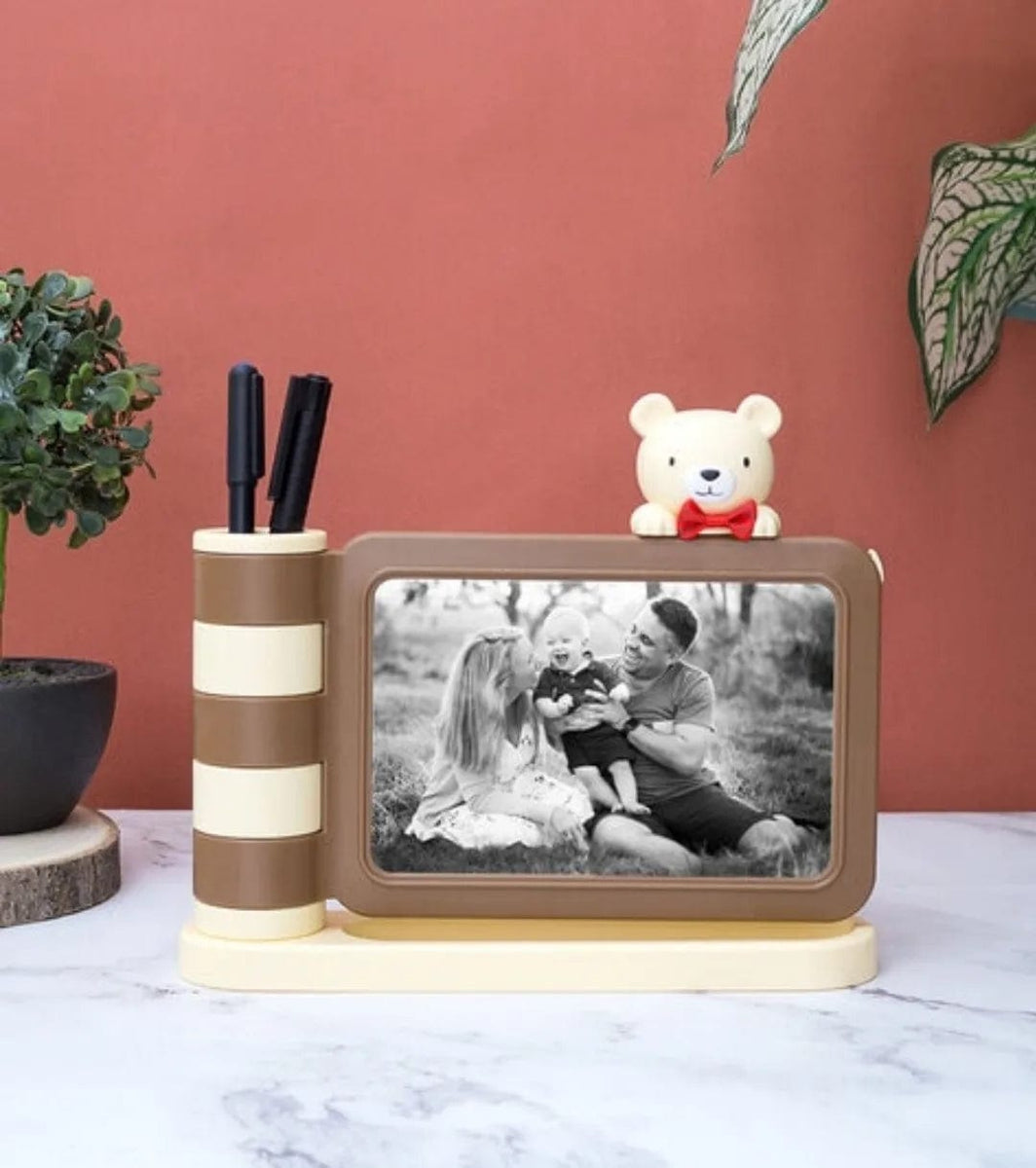 Teddy bear photo frame with Pen holder for kids – Kidospark