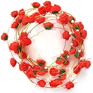 Tiara with flowers and Pearl beads for Girls for Party - Red Watch KidosPark