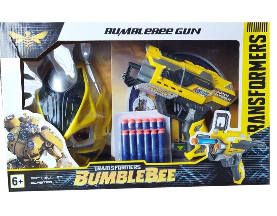 Transformer Bumblebee soft bullet blaster gun with mask Toy KidosPark