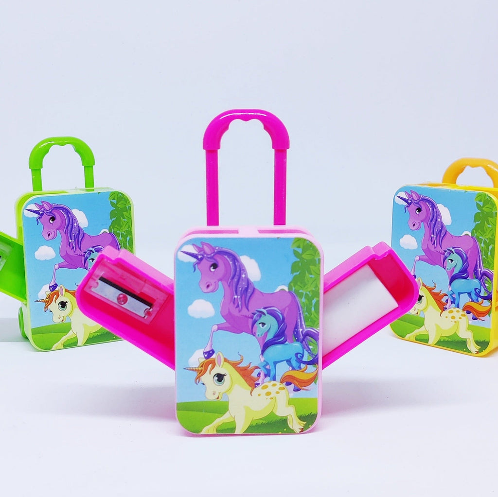 Trolley Erasers and sharpener for Kids / Erasers and sharpener in a Trolley Box for Kids stationery KidosPark
