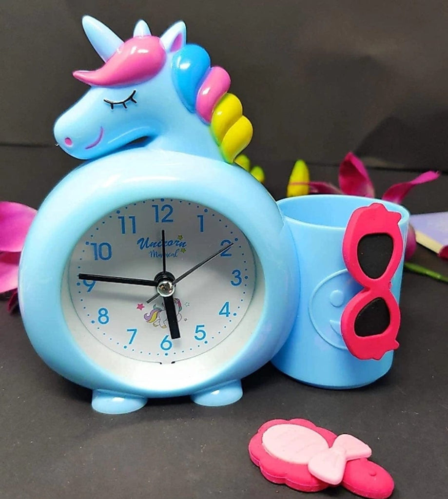 Unicorn design table top Alarm Clock with Pen Holder clock KidosPark