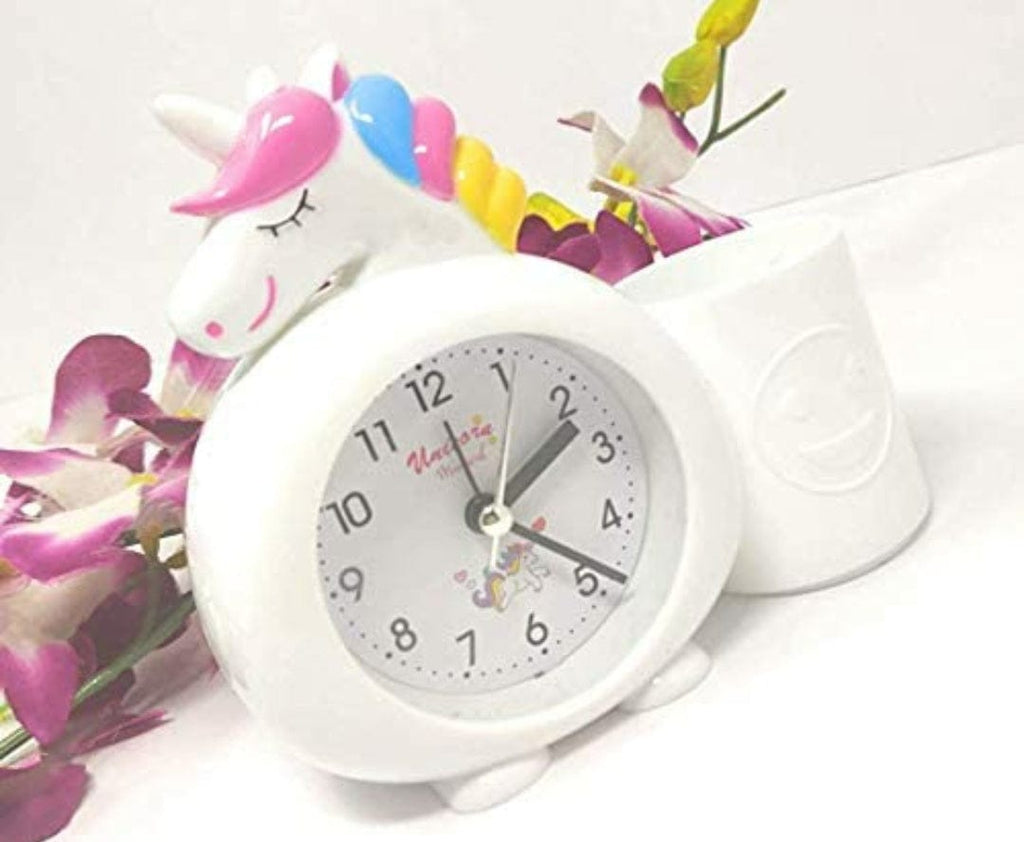 Unicorn design table top Alarm Clock with Pen Holder clock KidosPark