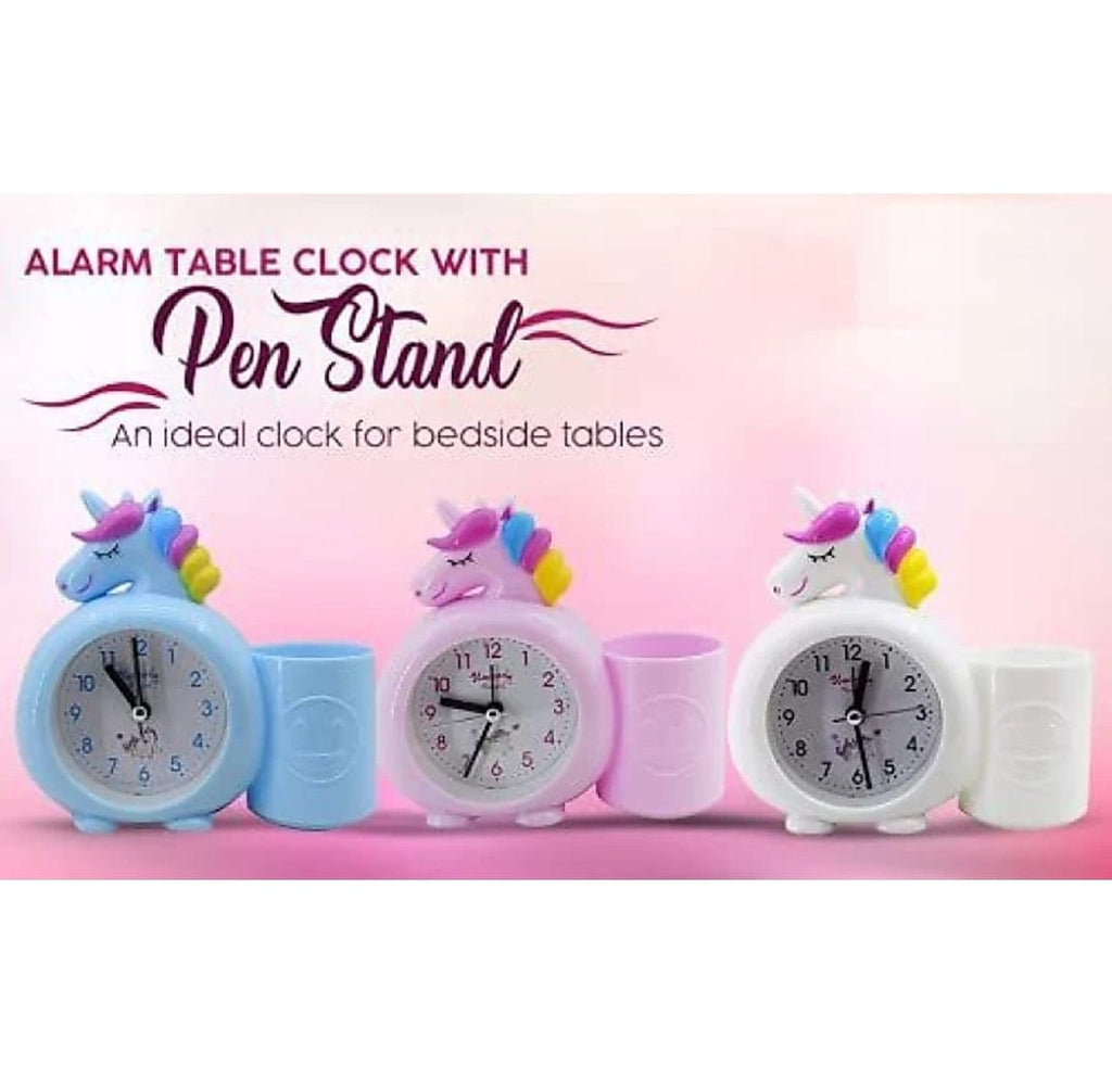 Unicorn design table top Alarm Clock with Pen Holder clock KidosPark