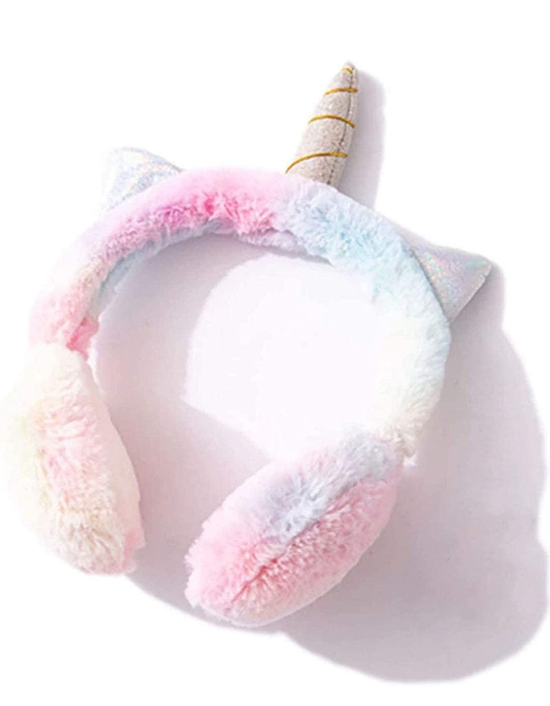 Unicorn fur Headphones with Earmuffs Headphones KidosPark