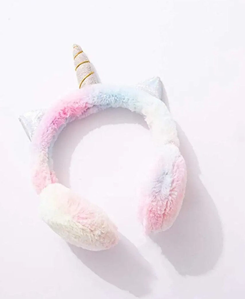 Unicorn fur Headphones with Earmuffs Headphones KidosPark