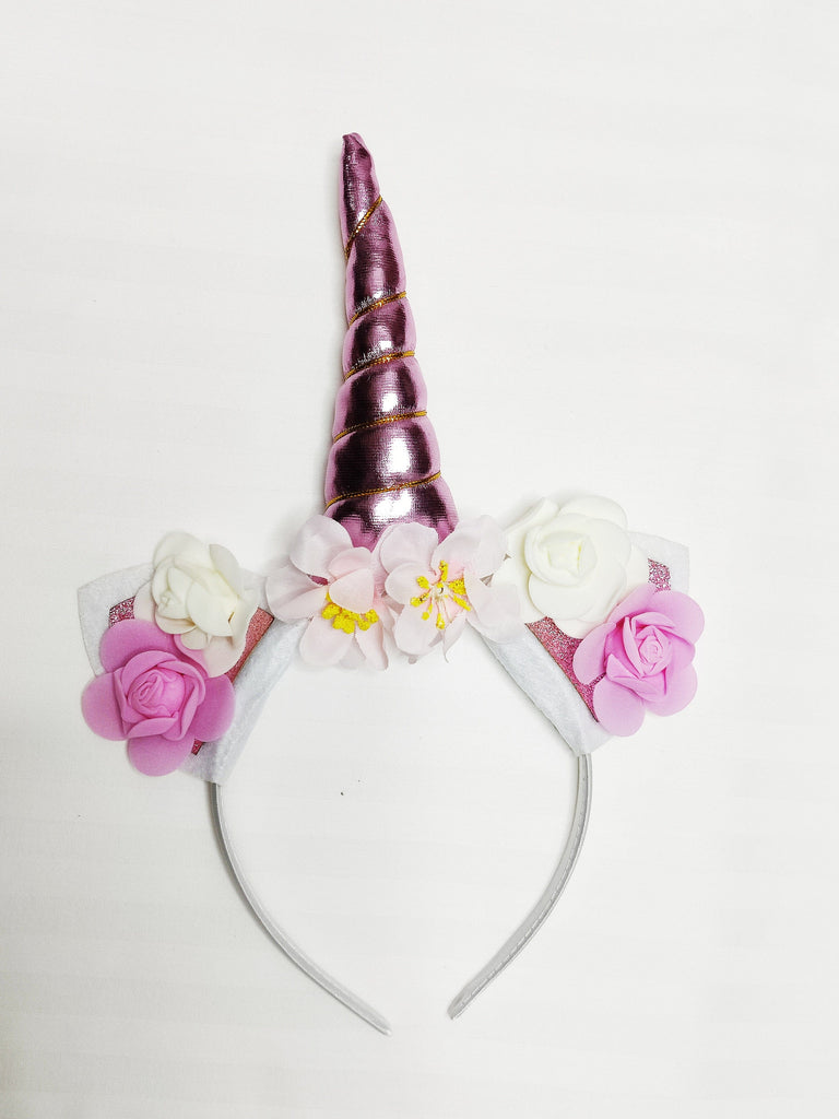 Unicorn Headband/ Hairband and pony with a rubber band for Kid Girls Headband/ clips KidosPark