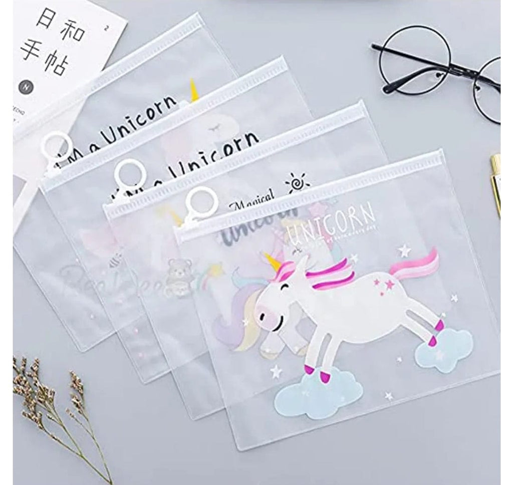 Unicorn PVC Document Bag File Folder/ Pencil Case /Stationery Holder/ Organizer Bags and Pouches KidosPark