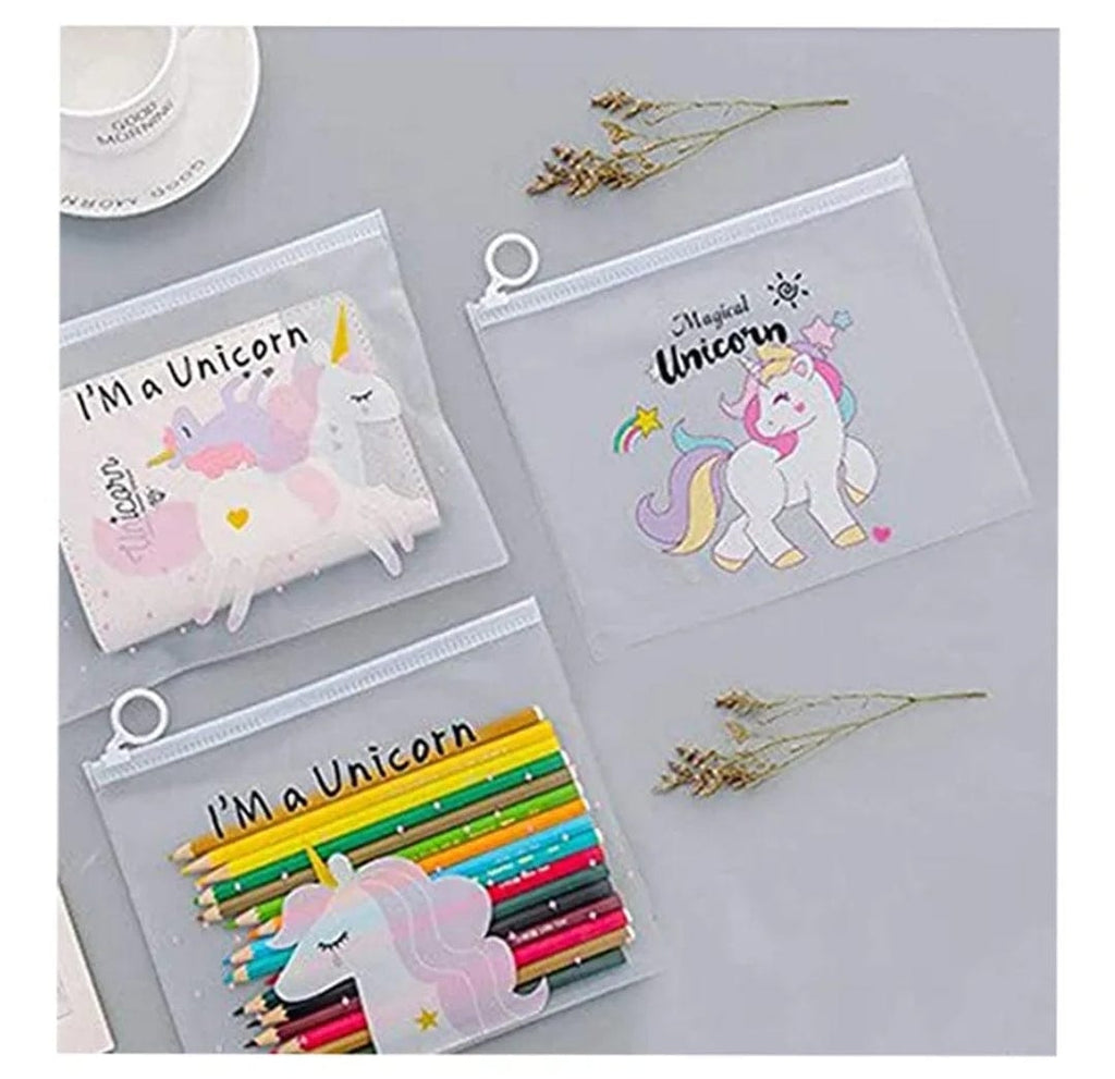 Unicorn PVC Document Bag File Folder/ Pencil Case /Stationery Holder/ Organizer Bags and Pouches KidosPark