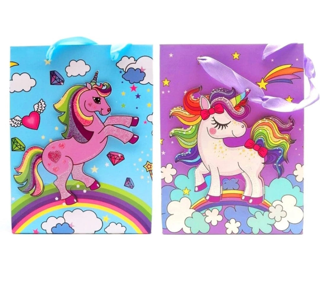 Unicorn Theme Party 3D Paper Bags for Gifting, Birthday, Goodie bag /Bag for Return Gift Large Size (31 x 12 x 40cm) Bags and Pouches KidosPark