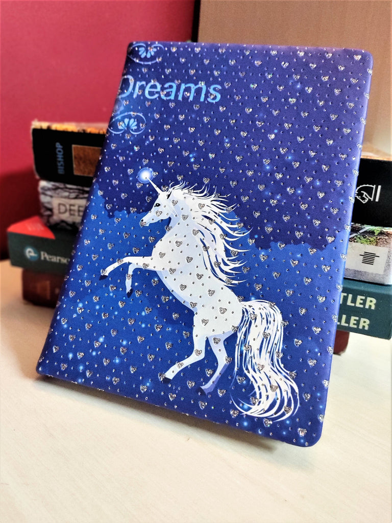 Whimsical Unicorn Dreams Diary - 20 cm x 15 cm, 140 Pages Diary KidosPark