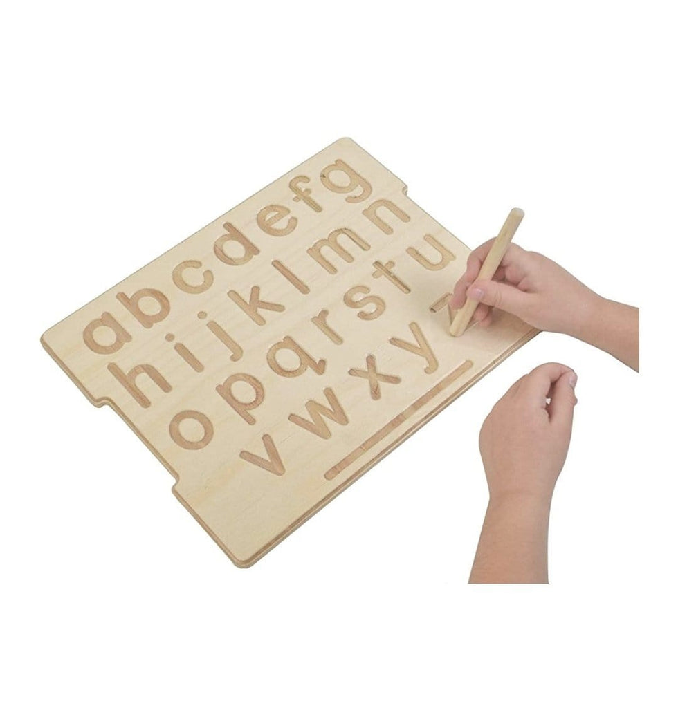 Wooden Alphabet (Upper case and Lower case) tracing board Educational toy KidosPark