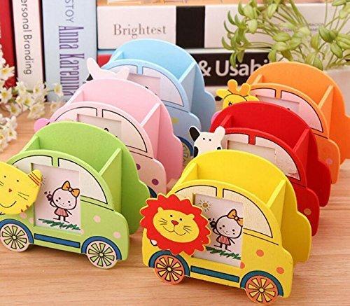 Wooden car shaped Pen holder with a photo frame slot Picture Frame KidosPark