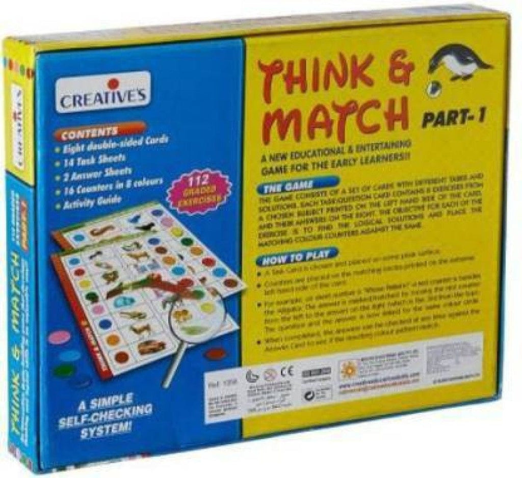Tiddler India Toy and Puzzle Think and match brain building game - Learn, Engage and Grow
