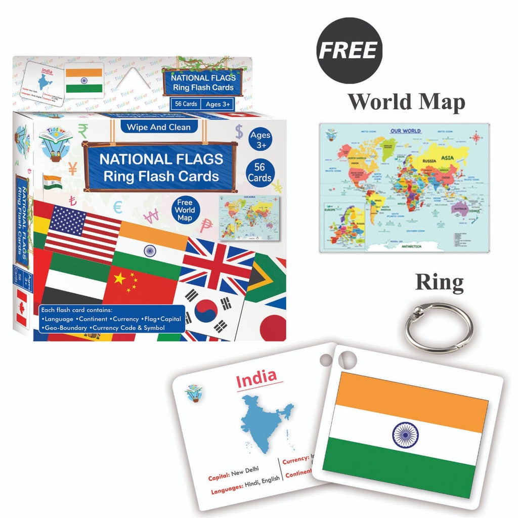 Tiddler India Toy World country flash card for kids