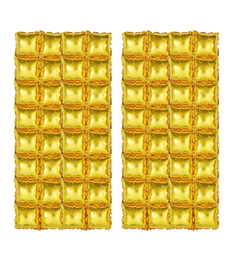 You and Gifts Golden Metallic square air foil curtains/ backdrop.