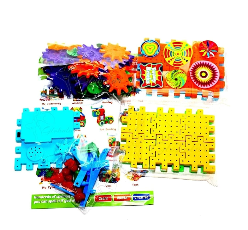 You and Gifts Toy 81 pieces Battery operated gear building blocks/ stacking set for kids