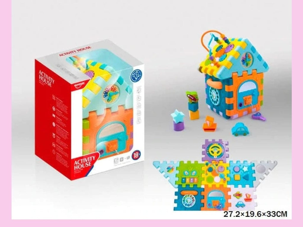 KidosPark Toy and Puzzle 9 in 1 Educational early childhood learning activity box/ blocks for toddlers