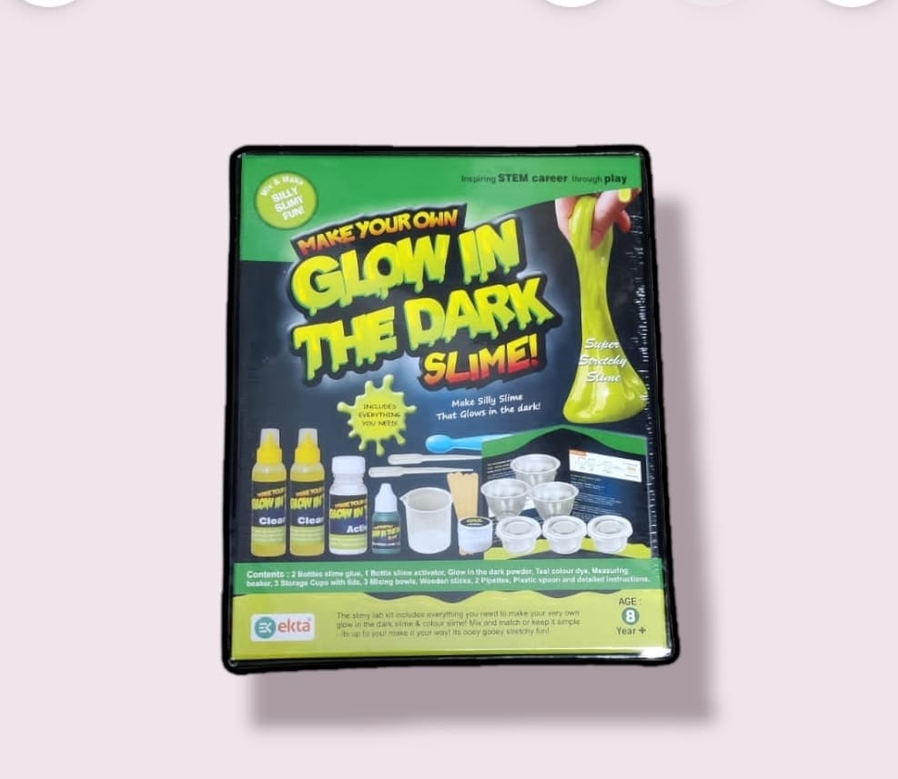 KidosPark Toy and Puzzle Glow in the Dark DIY slime kit