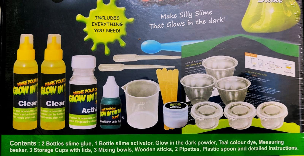 KidosPark Toy and Puzzle Glow in the Dark DIY slime kit