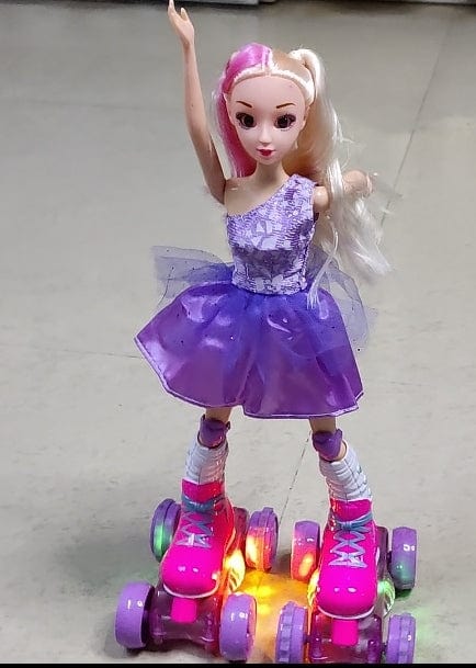 KidosPark Toy Beautiful skating doll with lights and music