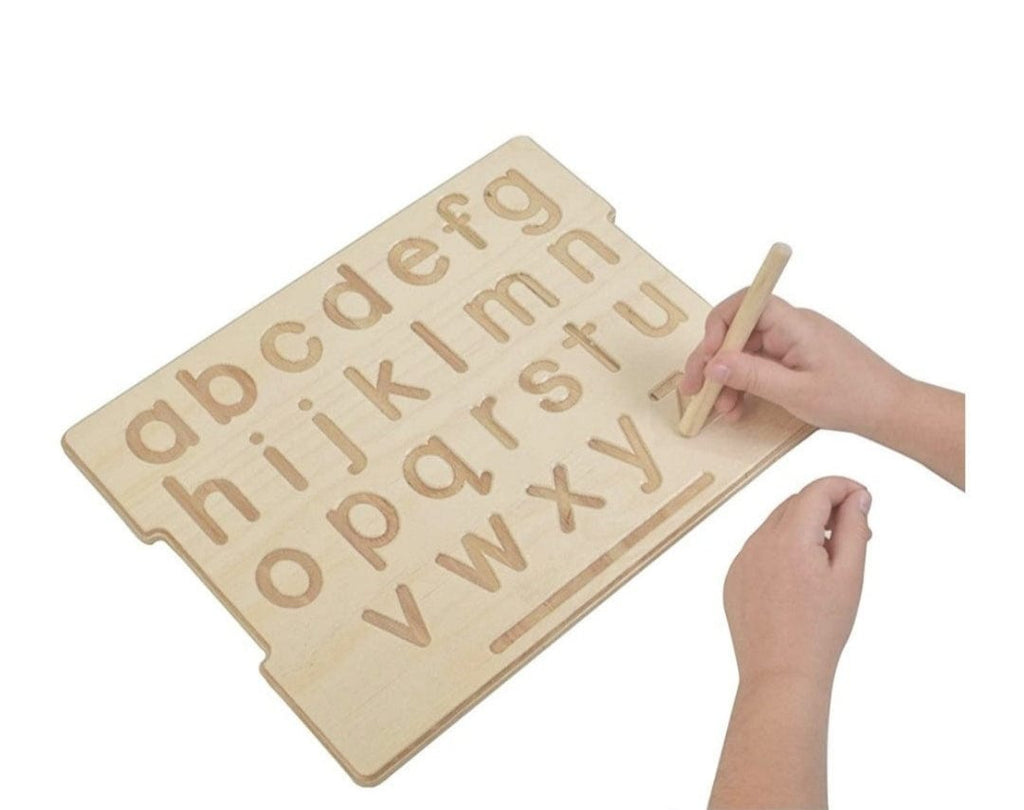 KidosPark TOY Wooden Alphabet (Upper case and Lower case) tracing board