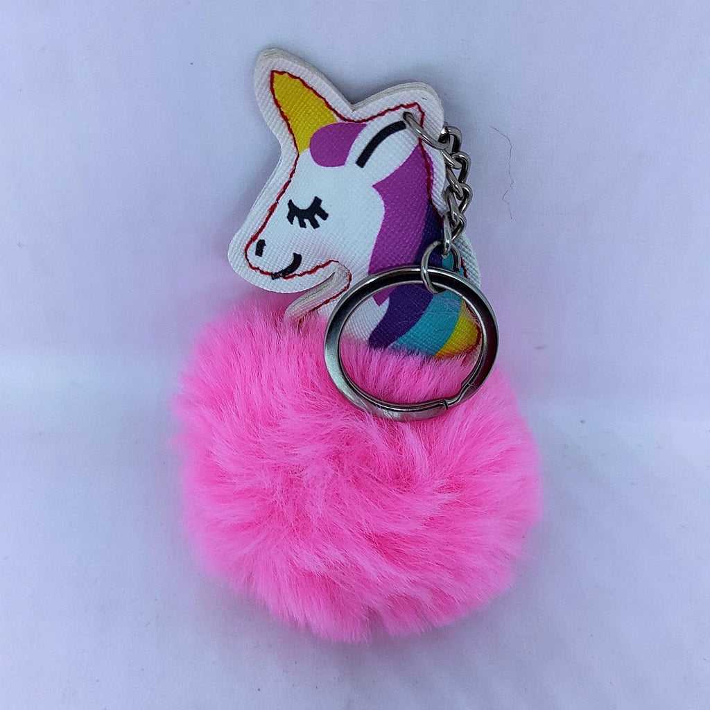 KidosPark Accessories Light pink Fluffy and soft Unicorn key chain/ Bag accessory/ Car decor