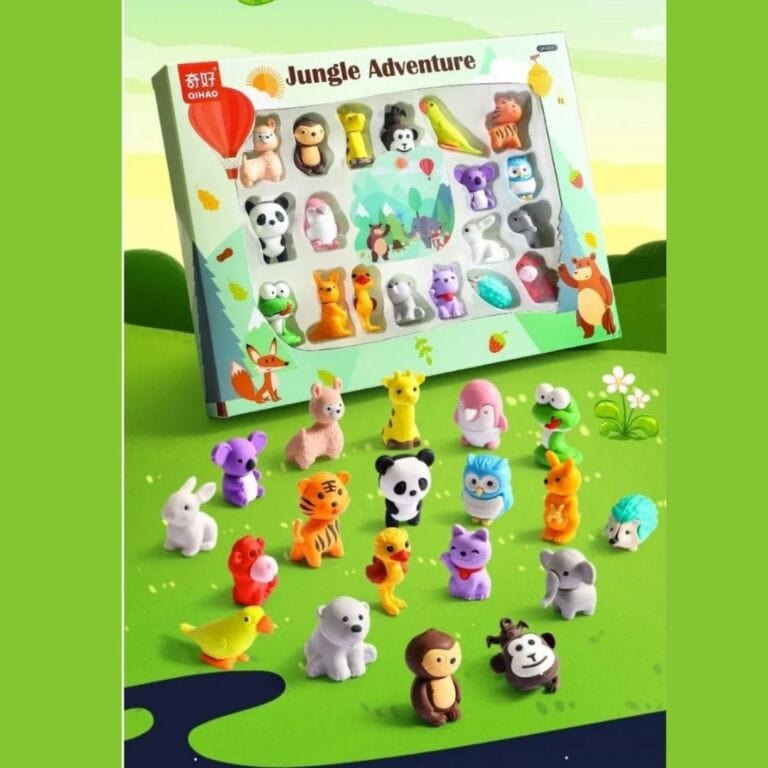 KidosPark Stationery Jungle theme designed erasers for kids