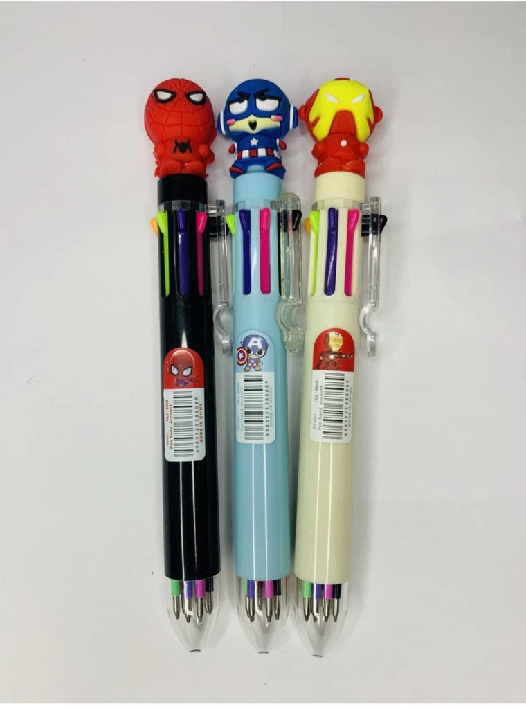 KidosPark Stationery Superhero styled ball point roller pen ( Pack of 3)