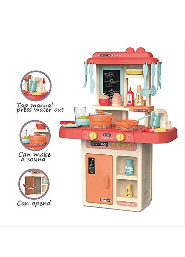 KidosPark Toy 36 Pieces toy kitchen set with simulated water spray in the sink