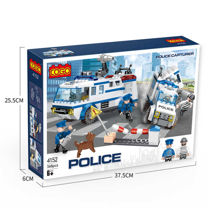 KidosPark Toy and Puzzle 368 pieces COGO police series/ police swat team- Building blocks