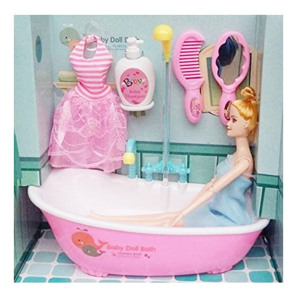 KidosPark TOY Baby Doll Bath with simulating shower. (Working shower)