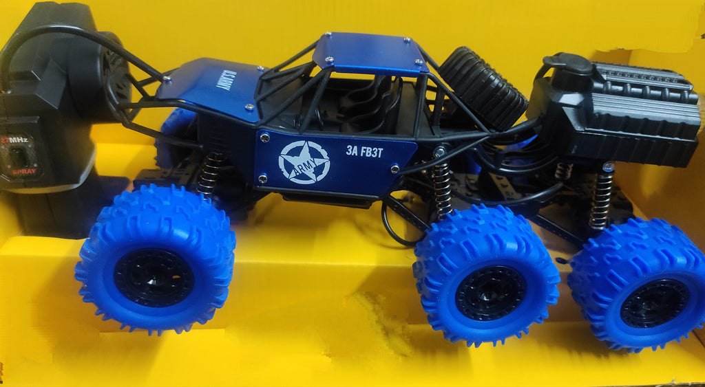 KidosPark Toy Blue 1:14 scale 2.4g remote controlled toy RC rock crawler spray/ smoke car