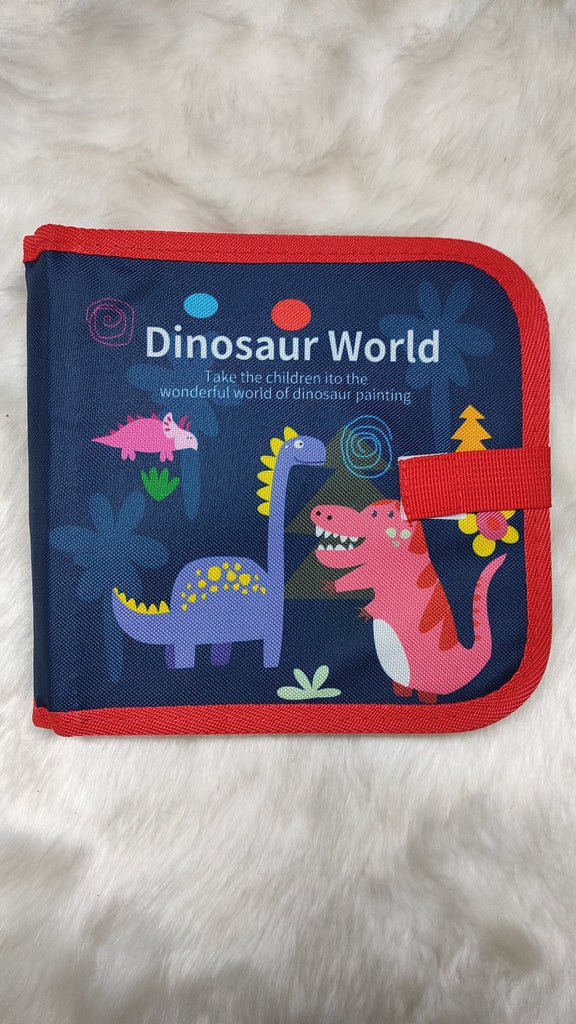 KidosPark TOY Dinosaur Doodle and erase chalk board book with 12 colors