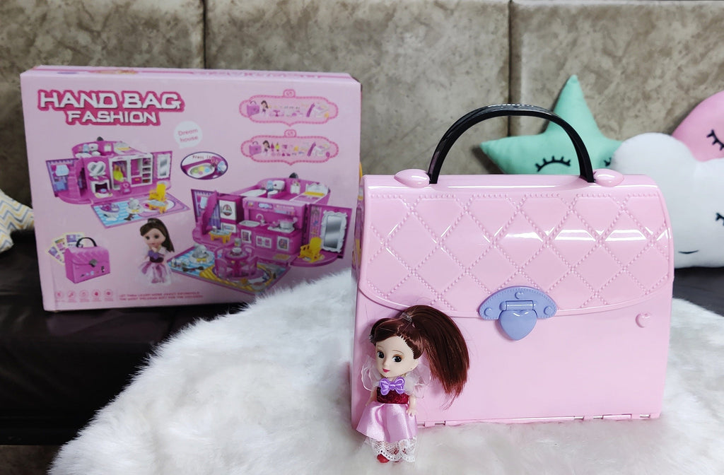 KidosPark TOY Handbag dream doll house with decoration accessories