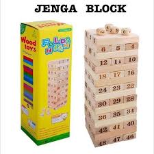 KidosPark Toy Jenga wooden stacking game