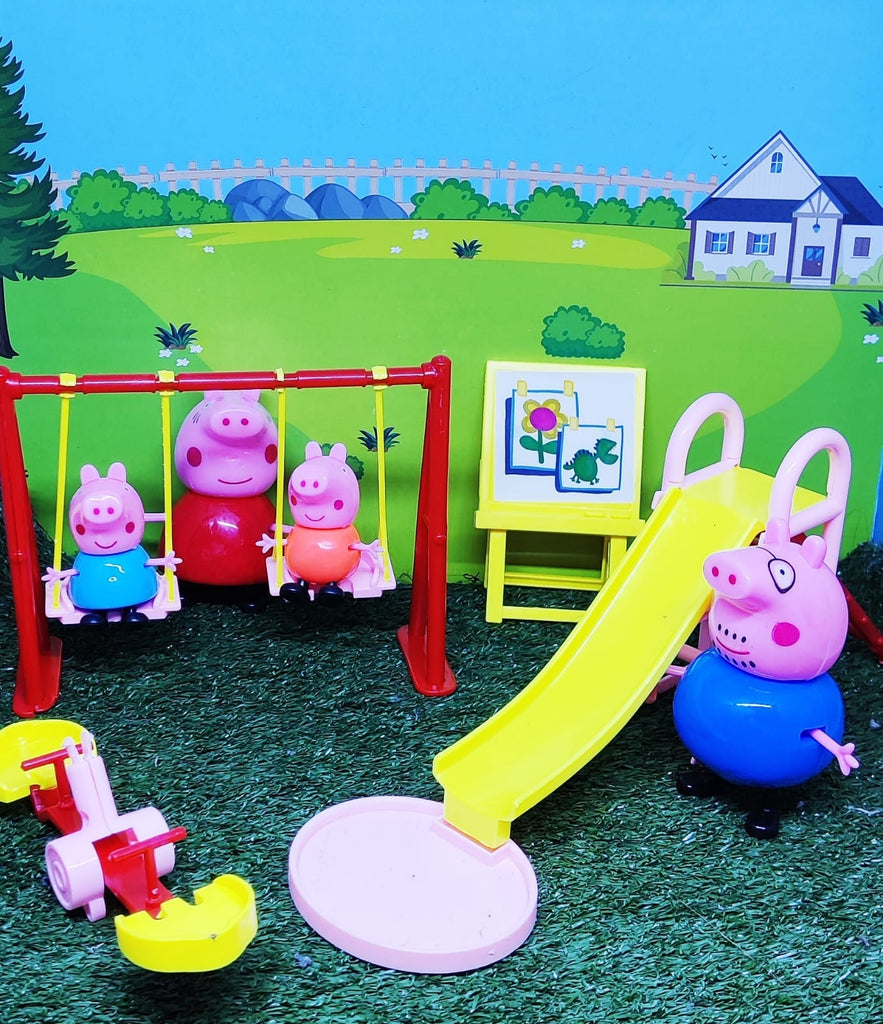 KidosPark TOY Peppa Pig and the cute family playground set