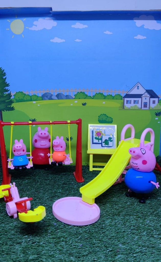 KidosPark TOY Peppa Pig and the cute family playground set