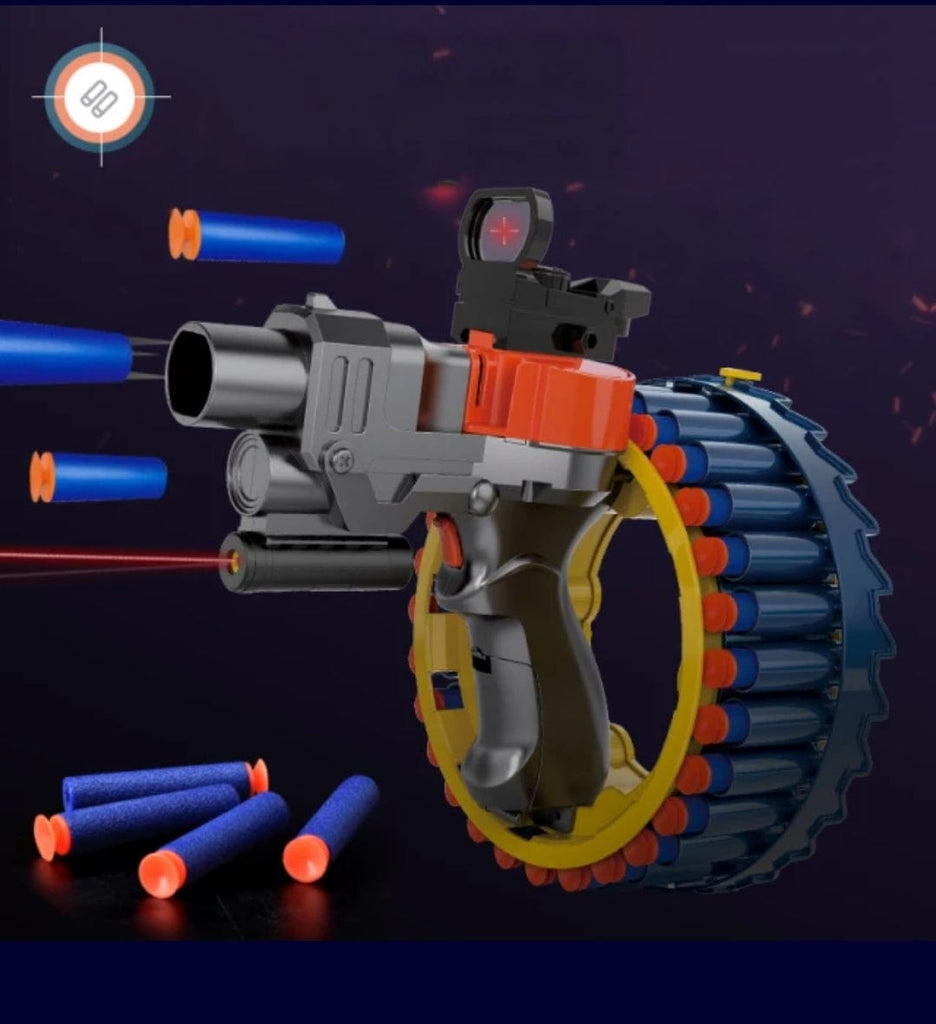KidosPark TOY Rotating wheel electric continuous eva soft bullet emitter blaster gun/ nerf gun